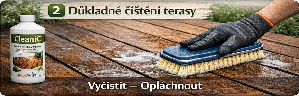 Dukladne cisteni terasy